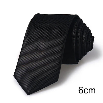 HUISHI 8CM 8 stilar herr enfärgad mörkblå slips 6cm vattentät jacquardslips vardagskläder kravatt bröllopsfest för män