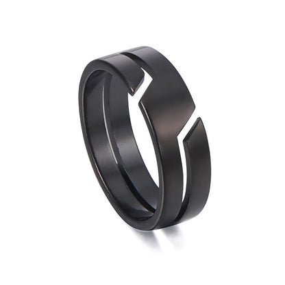 Skyrim Minimalistisk Ring för Herrar Kvinnor Rostfritt Stål Fingerringar Mode Par Smycken Vigselring Gåva Partihandel