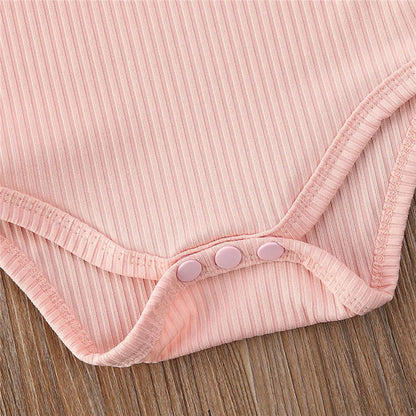 0-18 månader Nyfödd Baby Flicka Rompers Volang Kortärmad Bodysuit För Spädbarn Flickor Enfärgad Svart Rosa Vit Sommar Playsuits