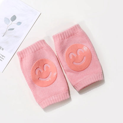 Babytillbehör Knäskydd Benvärmare Gaiter Leende Flicka Pojke Barn Krypande Armbåge Knäskydd Slips Småbarn Spädbarn Leggings Armbåge