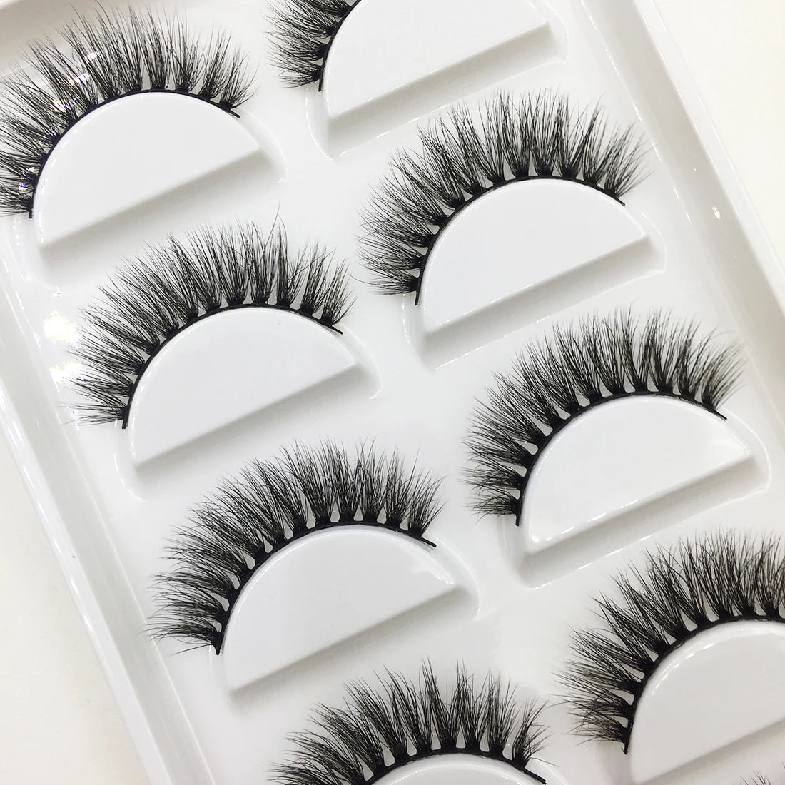 Naturliga 3D Mink Lösögonfransar, Makeup Lösögonfransar, Faux Cils, Makeup Skönhetsverktyg, Partihandel, 5 Par