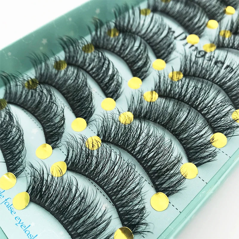 10/2 par minkögonfransar naturliga 3D-fransar falska lösögonfransar makeup dramatiska lösögonfransar grossist ögonfransförlängning makeup verktyg