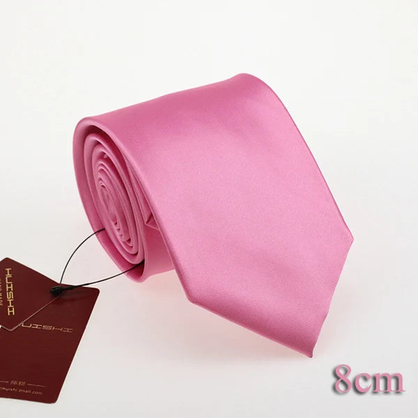 HUISHI 8CM 8 stilar herr enfärgad mörkblå slips 6cm vattentät jacquardslips vardagskläder kravatt bröllopsfest för män