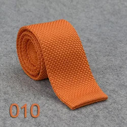 HUISHI Slimma moderiktiga stickade slipsar för män 5,5 cm enfärgad svart vit grå blå vinröd stickad slips