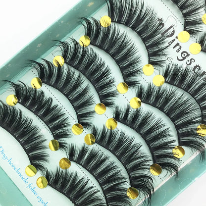10/2 par minkögonfransar naturliga 3D-fransar falska lösögonfransar makeup dramatiska lösögonfransar grossist ögonfransförlängning makeup verktyg