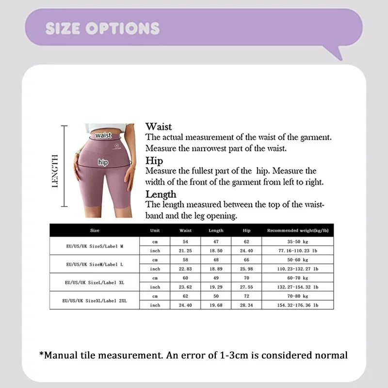M-XL Damshorts Sport Shorts För Damer Nya Cykling Jogging Fitness Hög Midja Push Up Gymshorts Leggings Yogakläder