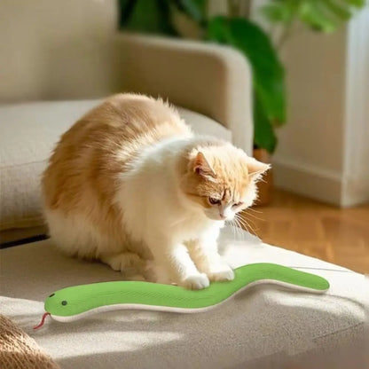 Ny katt grön mjuk kattunge orm ormformad katt husdjur katttillbehör