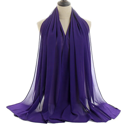 Ramadan Islamisk Instant Bubble Chiffong Sjal Halsduk Dam Huvudbonad Kvinnor Hijabs Halsdukar Bufandas Muslimsk Slöja Hijab Snood 180*70cm