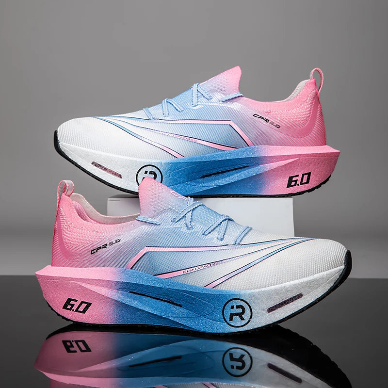 Löparskor för kolfiber, specialitet, maraton, herr, sport, nät, andningsbara, lätta, dam, atletiska, halkfria sneakers