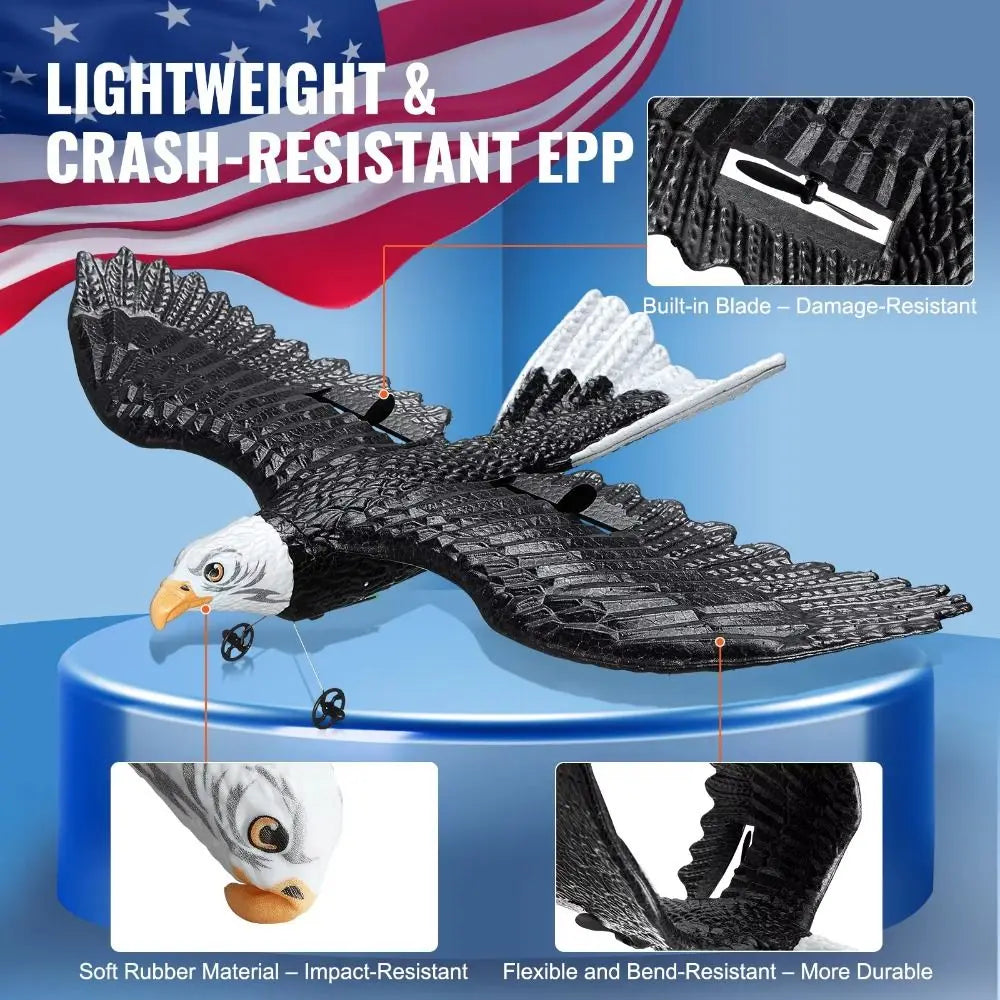 EPP Skum RC Eagle Flygplan Jaktplan Gravitationsavkännande 2.4G Stunt Eagle RC Flygleksaker Bärbar Hållbar Fjärrstyrd Skum Jaktplan