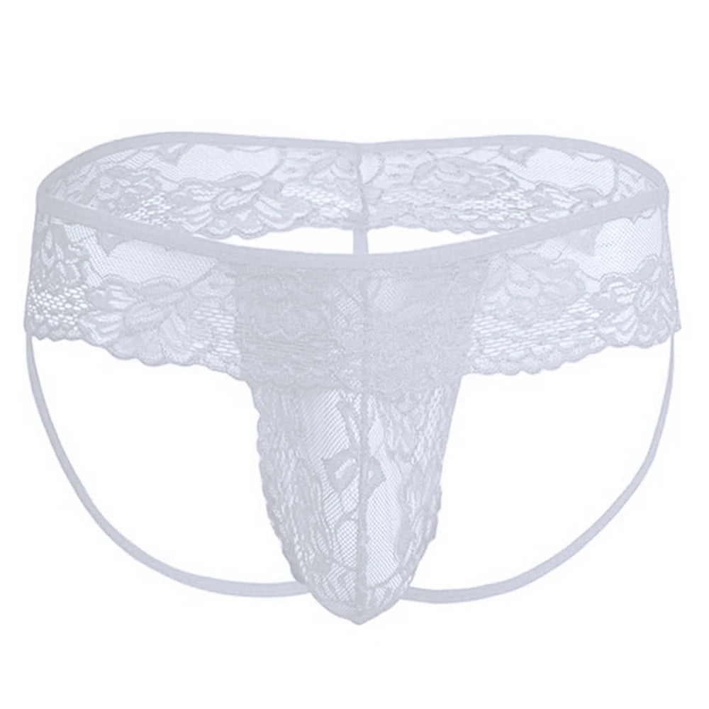 Herrunderkläder Transparenta Sissy S~3XL Stringtrosor Utbuktande Påse Bekväma G-string Gay Låg Midja Plusstorlek