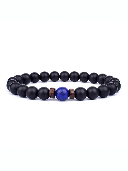 8mm lavaarmband för män vulkaniska stenar träpärlor armband tibetansk buddha handledskedja kvinnor män smycken gåva nya armband
