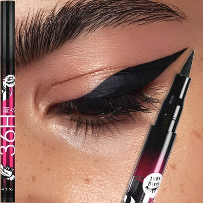 Svart flytande eyeliner vattentät eyelinerpenna 36 timmar långvarig flytande eyelinerpenna snabbtorkande utan blomning kosmetikaverktyg