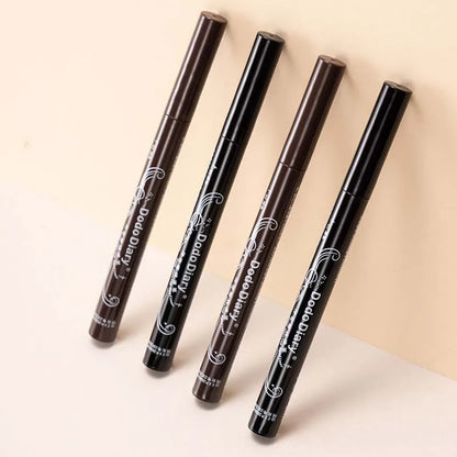 Smidig flytande snabbtorkande eyelinerpenna Inget bläckläckage hållbart smetar inte lätt eyeliner vattentät eyeliner flytande mjuk svart
