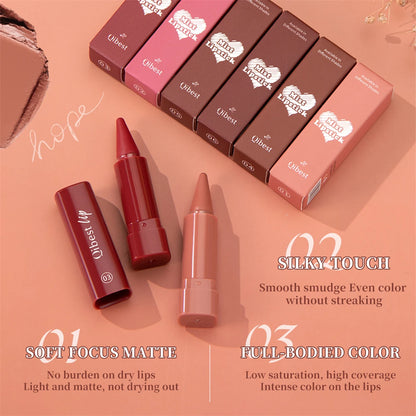 Twist Up Lip Liner Läppstiftpenna Multifunktionell Puder Rouge Sammetsmatt Vattentät Läppkontur Non-stick Kopp Lip Rouge Makeup