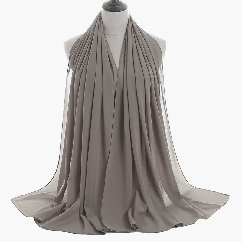 Ramadan Islamisk Instant Bubble Chiffong Sjal Halsduk Dam Huvudbonad Kvinnor Hijabs Halsdukar Bufandas Muslimsk Slöja Hijab Snood 180*70cm