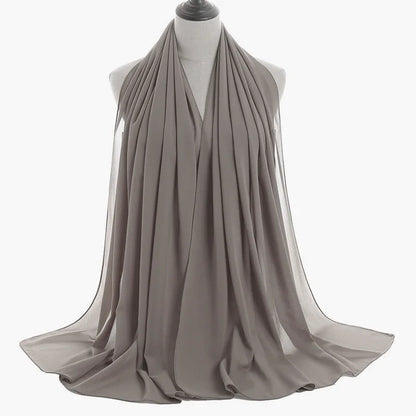 Ramadan Islamisk Instant Bubble Chiffong Sjal Halsduk Dam Huvudbonad Kvinnor Hijabs Halsdukar Bufandas Muslimsk Slöja Hijab Snood 180*70cm