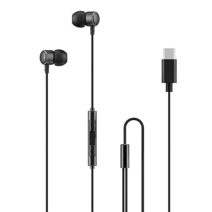 Brusreducerande trådbundna hörlurar Typ C trådbundna hörlurar med HD-mikrofon för Xiaomi Realme Samsung Galaxy S25 S24 S23 S22 S21