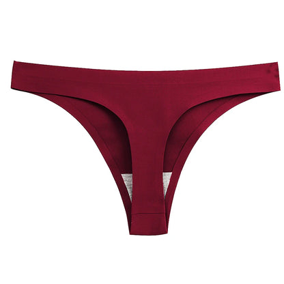 WarmSteps Sömlösa Damtrosor Sexiga Thongs Underkläder Andningsbara Bekväma Underkläder Mjuka Satin Stringtrosor Flicka Sport T-Back