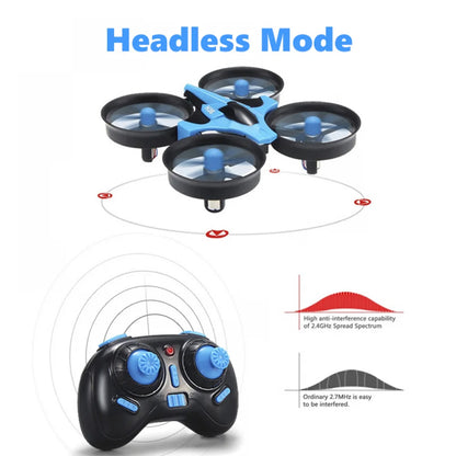 Jjrc H36 Mini RC Drönare 4-kanalig 6-axlig huvudlös helikopter med 360 graders vändbar fjärrkontroll, quadcopter, leksaker, minidrönare för barn