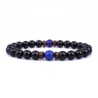 8mm lavaarmband för män vulkaniska stenar träpärlor armband tibetansk buddha handledskedja kvinnor män smycken gåva nya armband