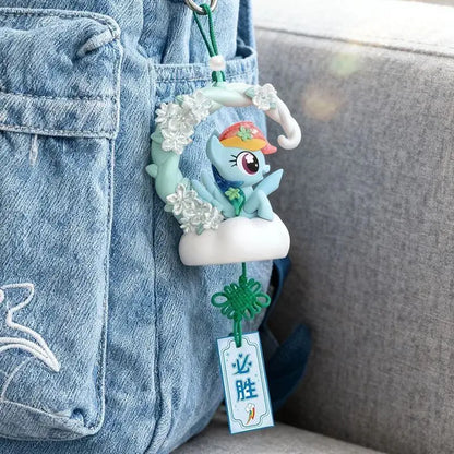 My Little Pony Capsule Toys Blomspråk Önskehänge Applejack Pinkie Pie Twilight Sparkle Fluttershy Blind Box Leksaker Äkta
