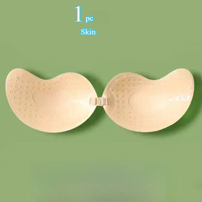 Osynlig push up-bh för kvinnor rygglös axelbandslös bh sömlös framstängning bralette underkläder silikon självhäftande bh-kudde