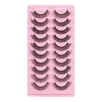 Konstminkögonfransar naturliga 3D minkögonfransar smink volym lösögonfransar i bulk cilio H13 E-08