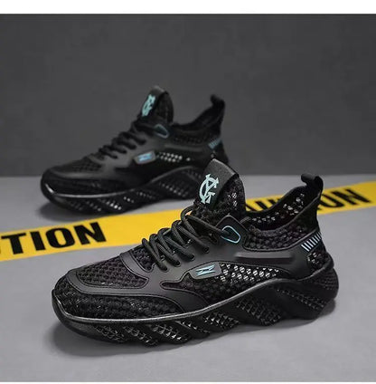2026 Men's Sports Shoes Breathable Air Mesh Casual Style Summer Shoes PVC Outsole Round Toe Low Cut Comfortable Running Shoes
