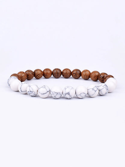 8mm lavaarmband för män vulkaniska stenar träpärlor armband tibetansk buddha handledskedja kvinnor män smycken gåva nya armband
