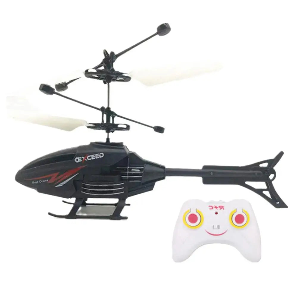 Fjärrstyrd helikopter 2-kanals RC-helikopterleksaker för barn Flygleksaker Infraröd induktionsupphängningsflygplan Laddningspresenter