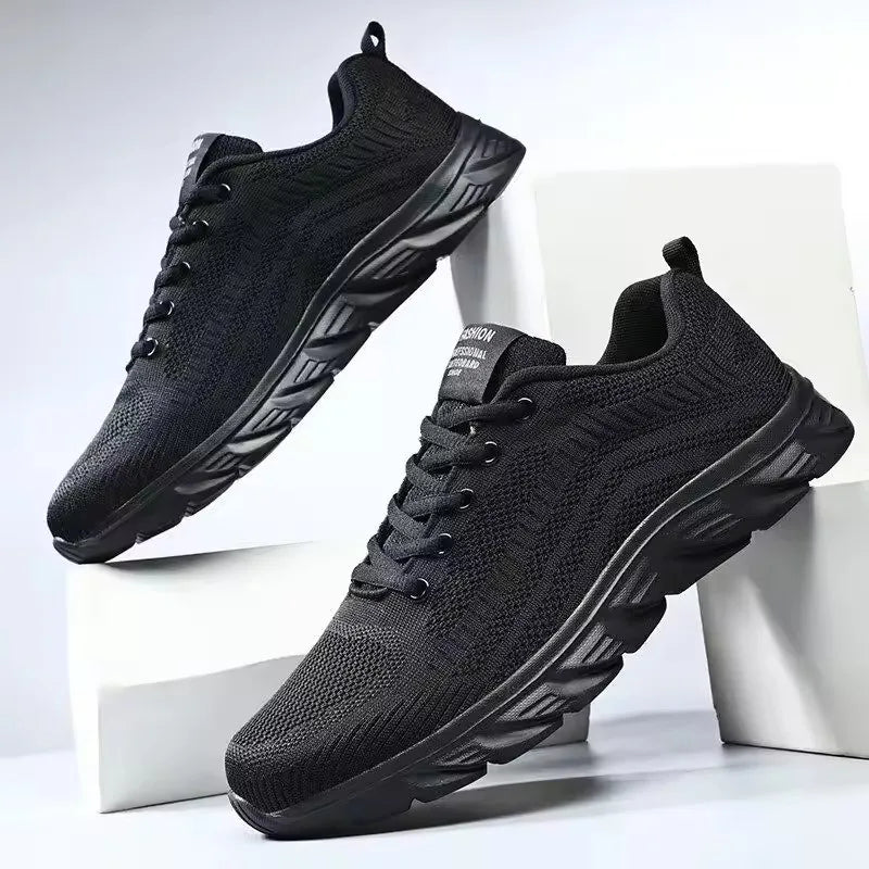 Sport Herr Löpning Joggingskor Casual Sneakers Utomhus Snörning Andningsbara Mesh Lätta Tennis Utomhus Promenader Storlek 39-46