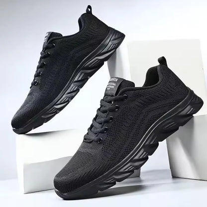 Sport Herr Löpning Joggingskor Casual Sneakers Utomhus Snörning Andningsbara Mesh Lätta Tennis Utomhus Promenader Storlek 39-46