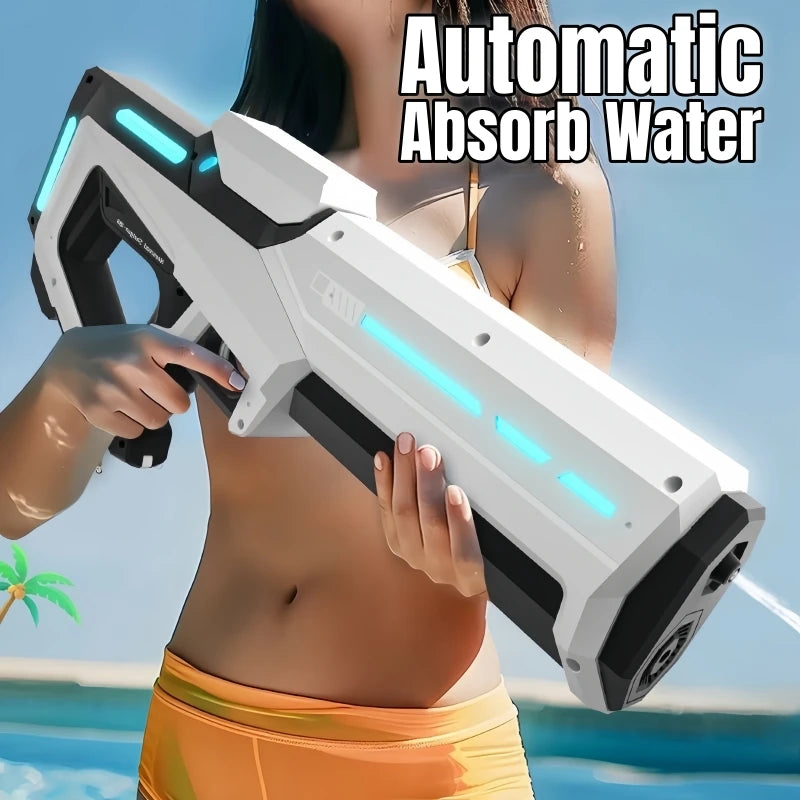 42 cm elektriska vattenpistoler för vuxna högtrycksautomatisk absorberande vattenpistol sommar utomhus strandpoolleksaker för barn presenter