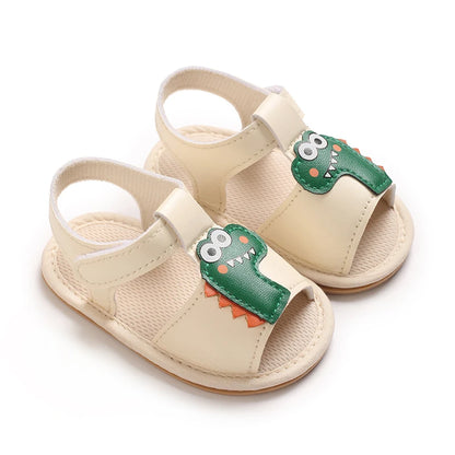 Sommar Nyfödda Babyskor Halkfria Mjuksula Casual Mode Dop Tecknade Sandaler 0-12 Månader