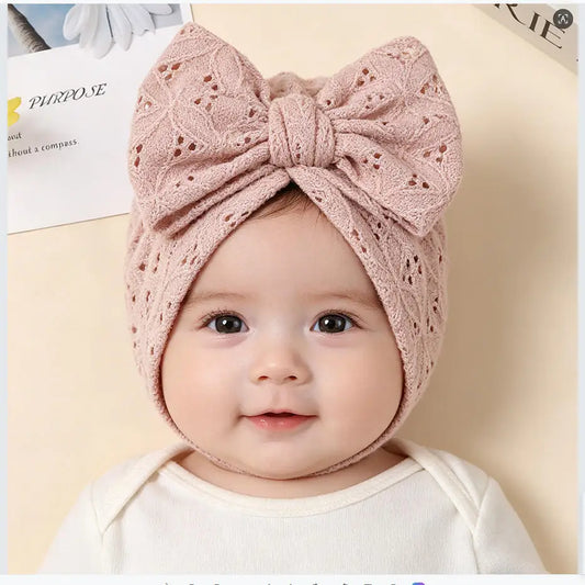 Dubbelskiktad mjuk stickad nyfödd mössa stor rosett ihålig utan brätte spädbarn flickor pullover mössa baby foto rekvisita huvudmössa