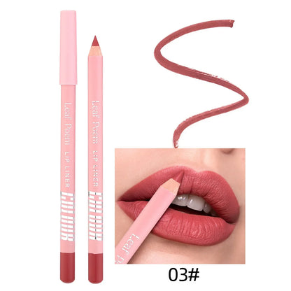 Läppstift Läppenna Set Matt Sammet Läppenna Kontur Makeup Sexigt Rött Läppstift Långvarigt Skönhetsmedel