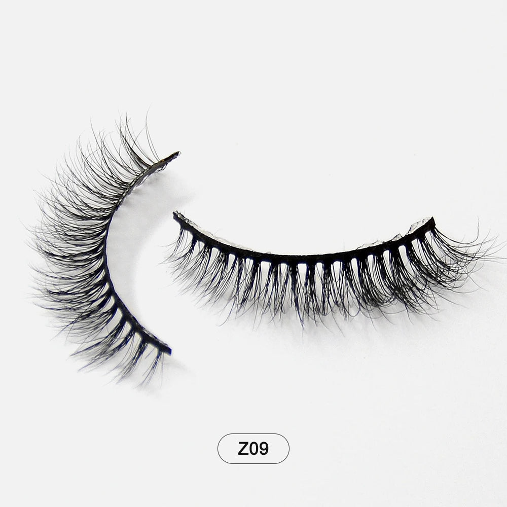Makeup Minkfransar Fluffiga Mjuka Hela Lösögonfransar Naturliga Lösögonfransar Wispy Lash Extension