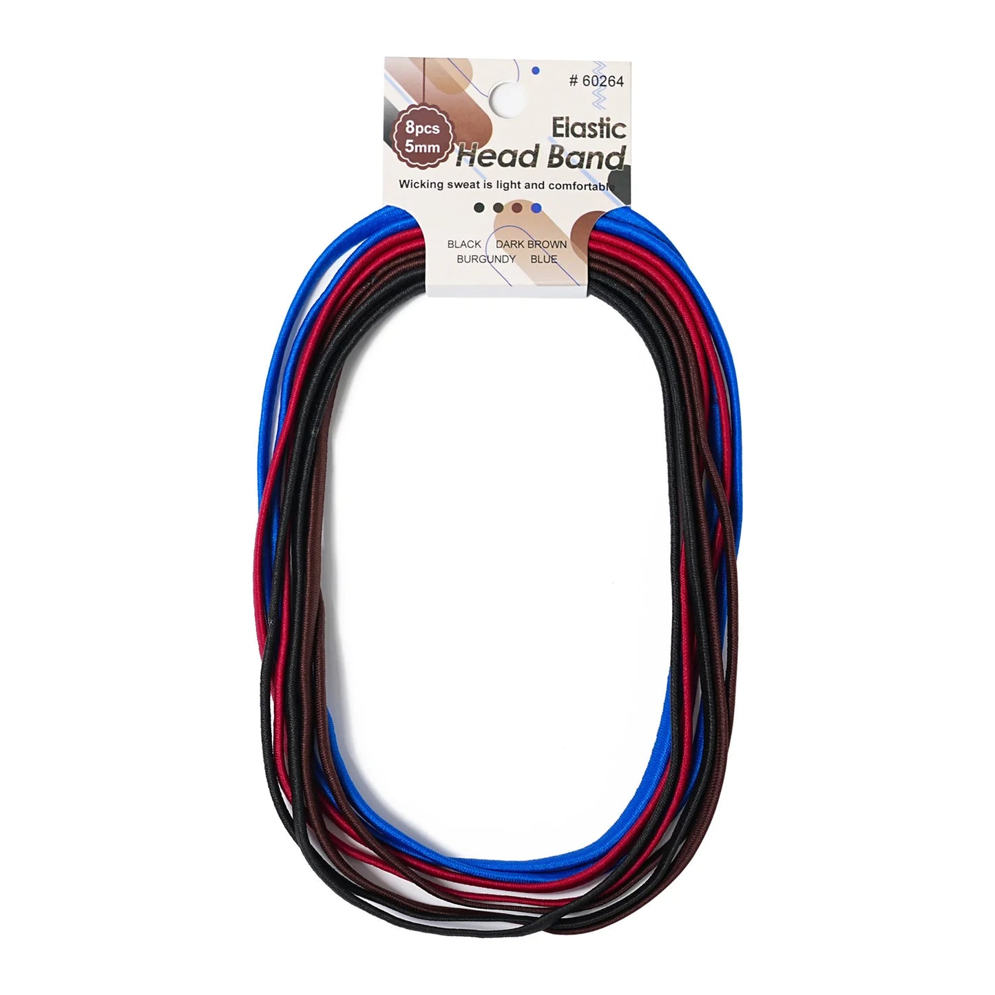 8 st godisfärgade hårband för kvinnor och män, yogahårband, 0,5 cm, sporthårband för flickor, halkfri fotboll, löpning, fitnesshåraccessoarer, set
