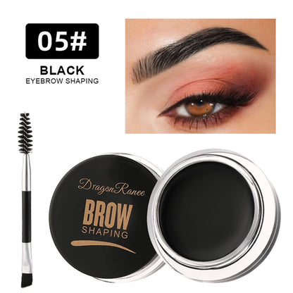 Matt Brun Svart Vild Ögonbrynskräm 3D Naturlig Färg Ögonbrynsförstärkare Gelvax Vattentät Varaktig Ögonmakeup Kosmetiska Verktyg