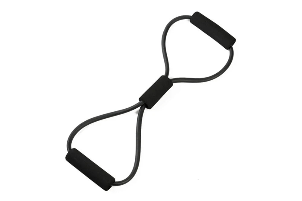 Yogamotståndsband Elastiskt band Sportövningsavdragare 8-formad bröstexpander för kroppsbyggande hemmagym fitnessutrustning