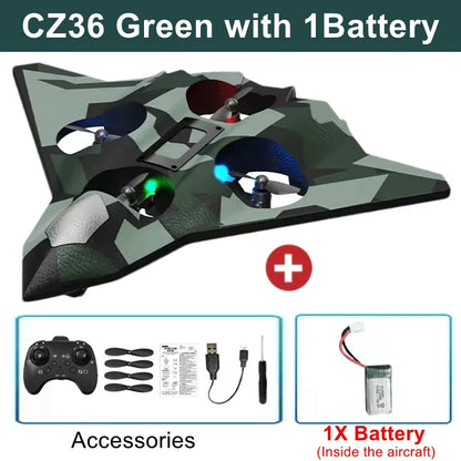 RC Flygplan Skum Stuntglider Elektrisk Jaktplan Fjärrstyrd Flygplan Helikopter 2.4G Radio Fallsäker Flygplan Leksaker Presenter