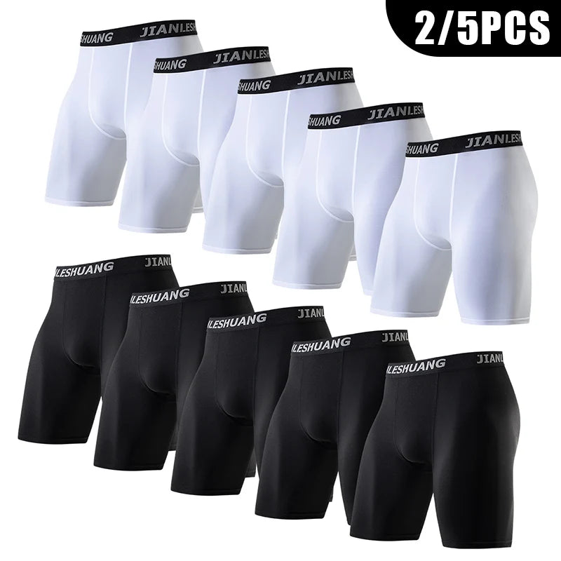 1/2/5 st tonåringar till vuxna flera storlekar herr sportunderkläder fitness långa boxershorts löpning träning basket fotboll sh