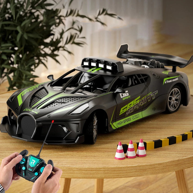 Rc-bil 4-kanalig höghastighets fjärrstyrd driftbil racingbil elektrisk sportbil leksaksmodellleksaker för pojkar barn födelsedagspresent