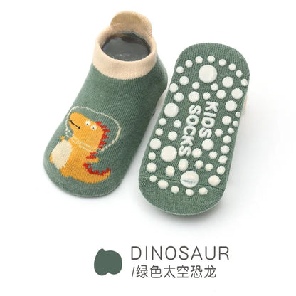 Halkfria babysockor, mjuka, halkfria golvsockor för nyfödda och spädbarn med gummigrepp för 0-5 år, bomullssockor för baby