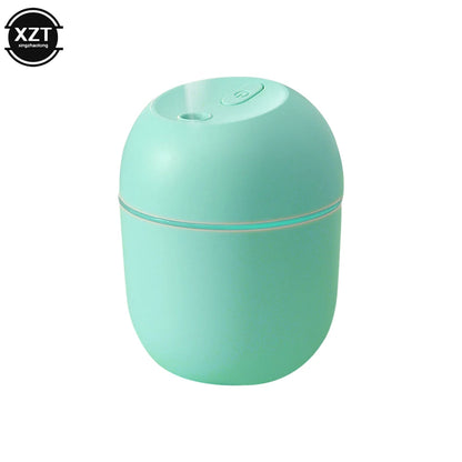 220ml USB-luftfuktare, förångare, aromoljediffusor, ljudlös luftfuktare med nattlampa för bil, sovrum, kall dimma-spruta