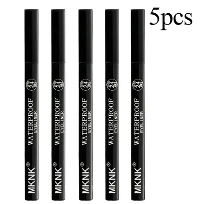 1/5/20 st. Varaktig Vattentät Flytande Eyeliner Icke-blekande Slät Snabbtorkande Eyelinerpenna Inget Bläckläckage Svart Eyeliner Makeup