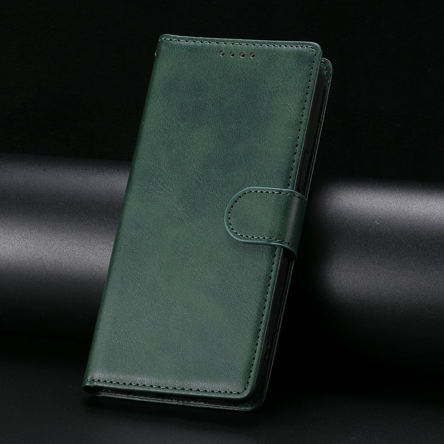 Business Läder Flipfodral för Samsung S25 S26 Ultra S24 FE S23 S22 S21 Plus A17 A37 A57 A36 A56 A16 A26 Korthållare Plånbok Över