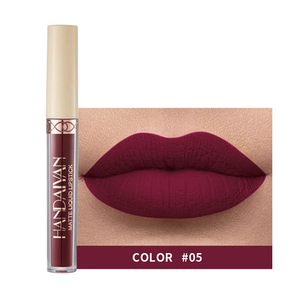 Vattenfast Nude Matt Flytande Läppstift Non-stick Cup Lip Toning Makeup Matte Red Lip Gloss Kosmetika Långvariga Läppstift Makeup