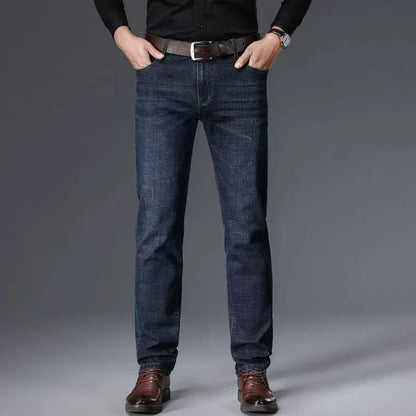 2026 Herr NYA Herrmode Affärsjeans Klassisk Stil Casual Stretch Slim Jeansbyxor Herrmärke Denimbyxor Svart Blå Mig